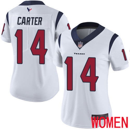 Houston Texans Limited White Women DeAndre Carter Road Jersey NFL Football 14 Vapor Untouchable